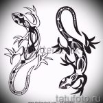 Крутой эскиз для наколки саламандра – изображение для формирования задумки уникальной tattoo с саламандрой