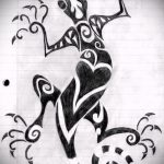 Оригинальный эскиз для татуировки саламандра – рисунок для формирования задумки особенной tattoo с саламандрой