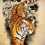 Оригинальный эскиз наколки тату тигр (рисунки для татуировки с тигром) - идея рисунка эскизы тату тигр (рисунки для татуировки с тигром) для создания уникальной идеи тату тигр