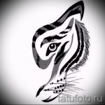 Крутой эскиз тату тату тигр (рисунки для татуировки с тигром) - вариант рисунка эскизы тату тигр (рисунки для татуировки с тигром) для создания интересной идеи тату тигр
