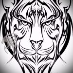 Крутой эскиз наколки тату тигр (рисунки для татуировки с тигром) - вариант рисунка эскизы тату тигр (рисунки для татуировки с тигром) для создания уникальной идеи татуировки тигр