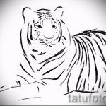Достойный эскиз наколки тату тигр (рисунки для татуировки с тигром) - вариант рисунка эскизы тату тигр (рисунки для татуировки с тигром) для создания уникальной идеи татуировки тигр