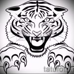 Интересны эскиз тату тату тигр (рисунки для татуировки с тигром) - вариант рисунка эскизы тату тигр (рисунки для татуировки с тигром) для разработки интересной идеи тату тигр
