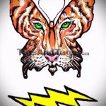 Достойный эскиз татуировки тату тигр (рисунки для татуировки с тигром) - идея рисунка эскизы тату тигр (рисунки для татуировки с тигром) для разработки уникальной идеи татуировки тигр