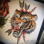Классный эскиз наколки тату тигр (рисунки для татуировки с тигром) - вариант рисунка эскизы тату тигр (рисунки для татуировки с тигром) для создания интересной идеи тату тигр