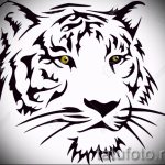 Классный эскиз наколки тату тигр (рисунки для татуировки с тигром) - вариант рисунка эскизы тату тигр (рисунки для татуировки с тигром) для разработки стильной идеи тату тигр