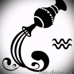 Крутой вариант эскиза наколки водолей – символ водолея (созвездие) – рисунок для татуировки
