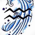 Классный вариант эскиза наколки водолей – символ водолея (созвездие) – картинка для татуировки