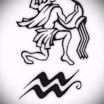 Стильный вариант эскиза татуировки водолей – знак водолея (созвездие) – картинка для татуировки
