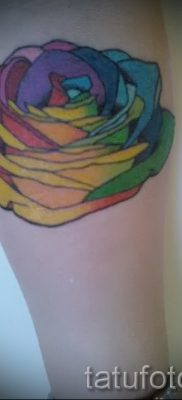 Оригинальный пример тату радуга на фото – для публикации про смыс рисунка радуги в тату
