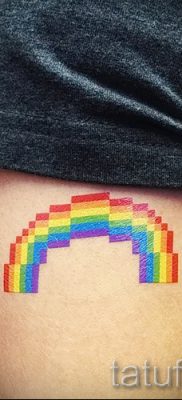 Прикольный вариант татуировки радуга на фотографии – для материала про значение рисунка радуги в тату