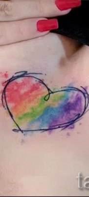 Прикольный пример тату радуга на фото – для материала про толкование рисунка радуги в тату
