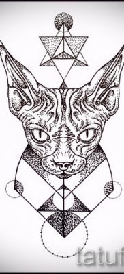 Интересный вариант тату сфинкс – можно использовать для тату египетский сфинкс