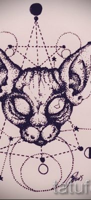 Интересный вариант тату сфинкс – можно использовать для тату сфинкса на ноге