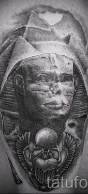 Достойный вариант татуировки сфинкс – можно использовать для тату египетский сфинкс