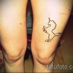 Уникальный вариант выполненной татуировки единорог – рисунок подойдет для тату единороги пегасы