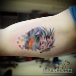 Зачетный пример нанесенной татуировки ежик – рисунок подойдет для тату ежик на животе