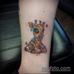 Оригинальный пример готовой тату жираф – рисунок подойдет для тату жираф на предплечье