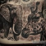 Зачетный вариант готовой татуировки жираф – рисунок подойдет для тату жираф ёжик жираф