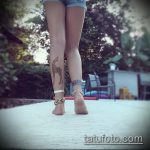 Уникальный пример готовой тату жираф – рисунок подойдет для тату жираф на ноге