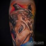 Классный пример готовой тату жираф – рисунок подойдет для тату жираф на акуле