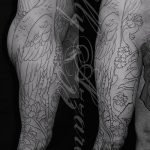 Крутой вариант выполненной татуировки журавль – рисунок подойдет для тату бумажный журавлик