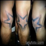 Уникальный вариант нанесенной татуировки звезды на локтях – рисунок подойдет для тату звезды на локтях тату