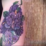 Зачетный вариант готовой татуировки ирис – рисунок подойдет для тату ирисы на руке