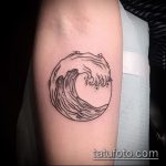 Оригинальный вариант готовой татуировки круг – рисунок подойдет для тату круге плече