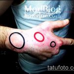 Зачетный пример существующей татуировки круг – рисунок подойдет для тату круге плече