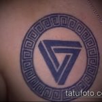 Интересный пример готовой тату круг – рисунок подойдет для тату круг на руке