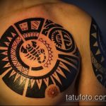 Крутой вариант нанесенной тату круг – рисунок подойдет для тату в форме круга
