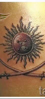 Идея крутой татуировки щит и меч для заметки про историю тату щит с мечем