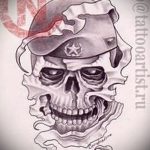 Крутой вариант эскиза тату армейская – рисунок подойдет для татуировки армейские вдв