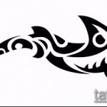 Крутой вариант эскиза наколки АКУЛА – рисунок подойдет для тату акулы ноге