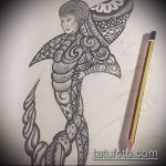 Крутой вариант эскиза татуировки АКУЛА – рисунок подойдет для тату полинезия акула