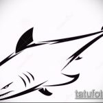 Крутой пример эскиза наколки АКУЛА – рисунок подойдет для тату акула олд скул