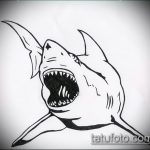 Прикольный пример эскиза тату АКУЛА – рисунок подойдет для тату акула якоремтату акулы груди