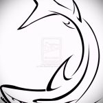 Оригинальный пример эскиза тату АКУЛА – рисунок подойдет для тату акула молот