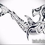 Уникальный пример эскиза тату АКУЛА – рисунок подойдет для тату акула молот