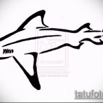 Прикольный вариант эскиза тату АКУЛА – рисунок подойдет для тату акула молот
