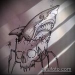 Зачетный вариант эскиза татуировки АКУЛА – рисунок подойдет для тату акула спине