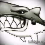 Оригинальный пример эскиза тату АКУЛА – рисунок подойдет для трайбл тату акулы
