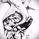 Уникальный вариант эскиза татуировки АКУЛА – рисунок подойдет для тату акулы плече