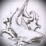 Уникальный пример эскиза татуировки АКУЛА – рисунок подойдет для тату акула на руке