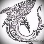 Интересный вариант эскиза татуировки АКУЛА – рисунок подойдет для тату акула молот
