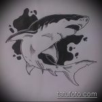 Классный пример эскиза наколки АКУЛА – рисунок подойдет для трайбл тату акулы