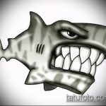 Оригинальный пример эскиза наколки АКУЛА – рисунок подойдет для трайбл тату акулы