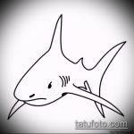 Зачетный пример эскиза тату АКУЛА – рисунок подойдет для тату полинезия акула