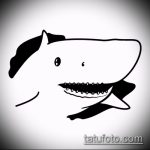 Классный пример эскиза татуировки АКУЛА – рисунок подойдет для трайбл тату акулы